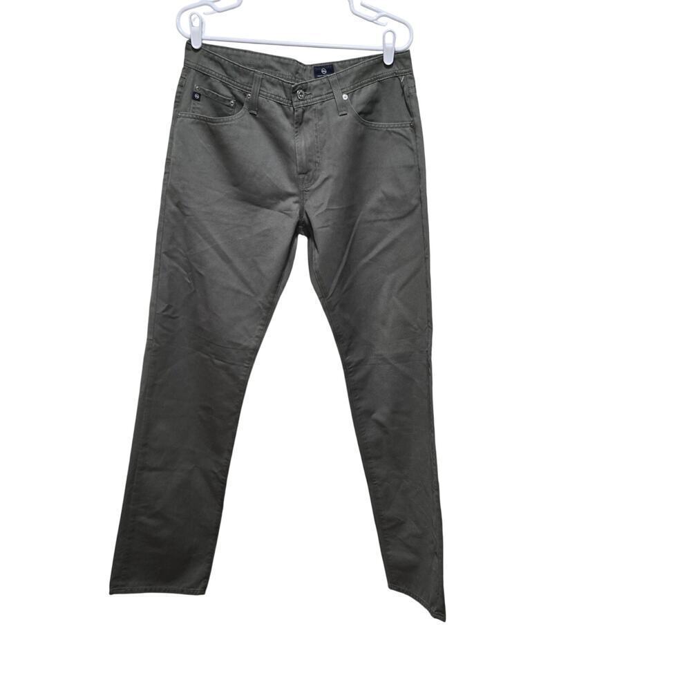 AG Adriano Goldschmied Olive Straight Leg Pants Men 32